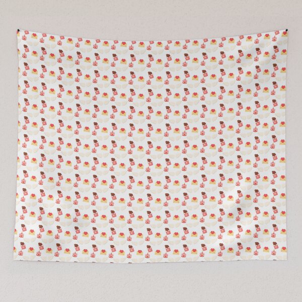 Item preview, Cute Valentine Cake and Love Letter Pattern designed and sold by CosmoPixelArts.