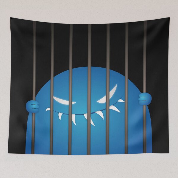 Item preview, Jailed Evil Grinning Monster Kingpin designed and sold by Boriana Giormova.