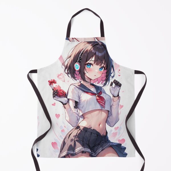 Item preview, Chica androide anime con regalo de San Valentín designed and sold by ArtsJulian.