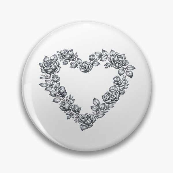 Item preview, Silver Floral Heart Vector Illustration designed and sold by Reminixi.