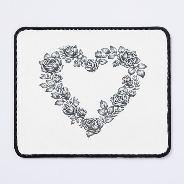 Item preview, Silver Floral Heart Vector Illustration designed and sold by Reminixi.