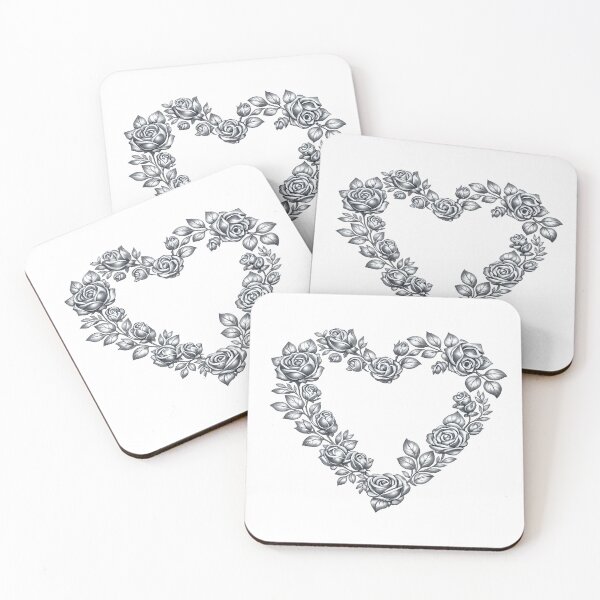 Item preview, Silver Floral Heart Vector Illustration designed and sold by Reminixi.