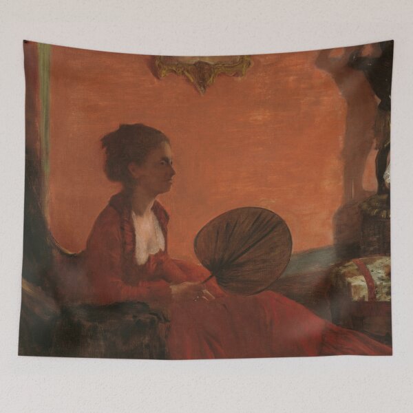 Item preview, Madame Camus by Edgar Degas: Warm Impressionist Interior Fine Art Print designed and sold by artofuniverse.