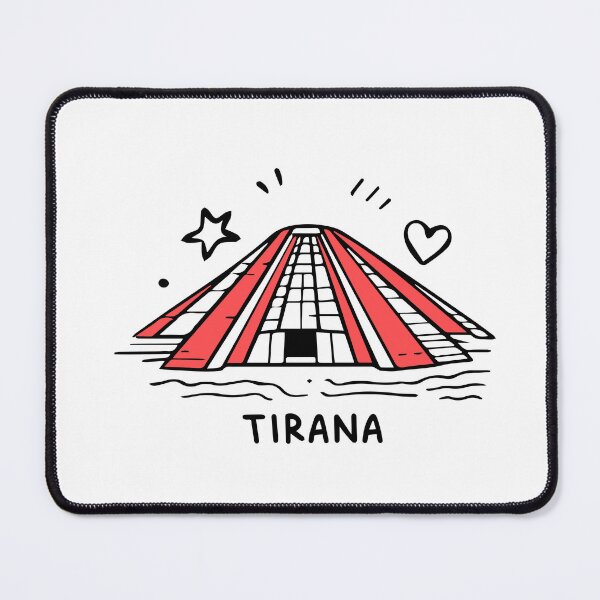 Item preview, Pyramid of Tirana Albania in doodle style designed and sold by INTRIGUEprints.