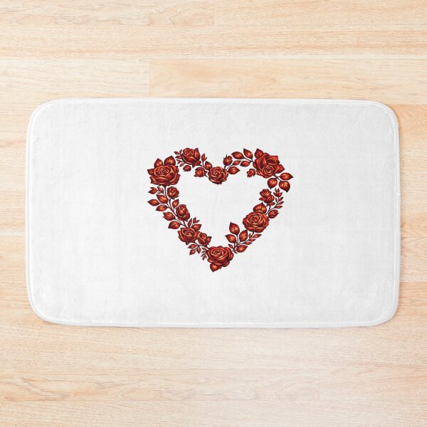 Item preview, Fiery Red Roses Heart Vector Illustration designed and sold by Reminixi.