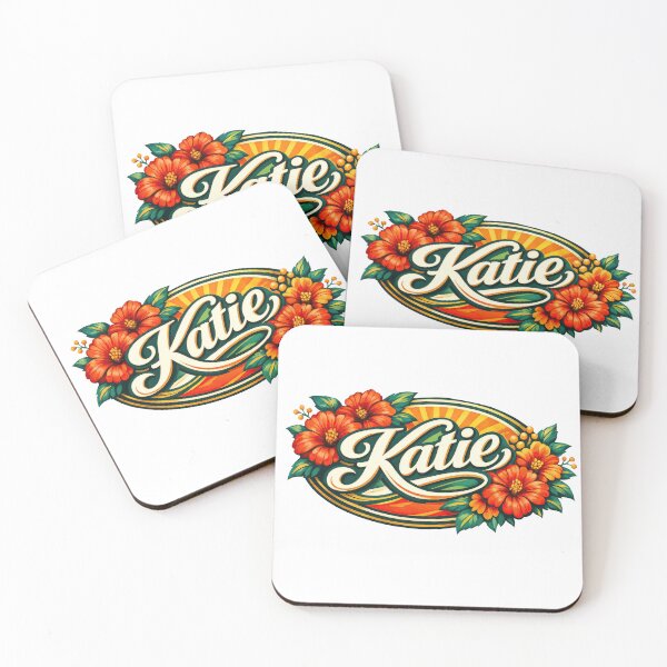 Item preview, Katie in Bloom – Tropical Elegance Meets Bold Typography designed and sold by ForeverPrintsOK.