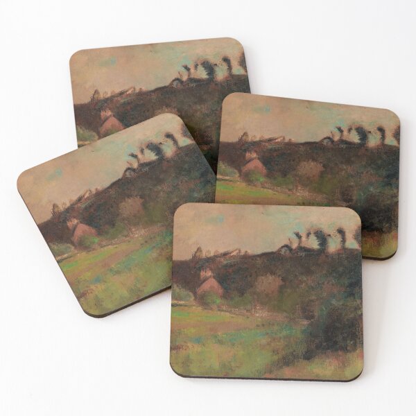 Item preview, Maisons Au Pied Dune Falaise by Edgar Degas: Impressionist Landscape Poster designed and sold by artofuniverse.