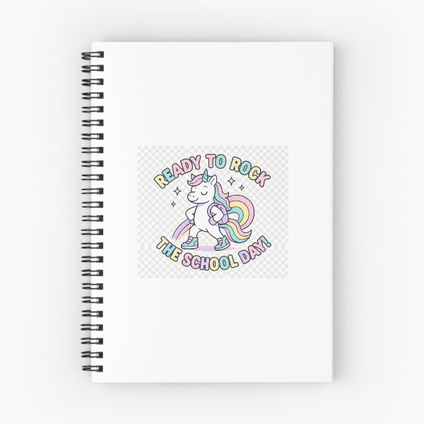 Item preview, Ready to Rock the School Day Unicorn T-Shirt Design | Cute Back to School designed and sold by ArtiVibeAura.