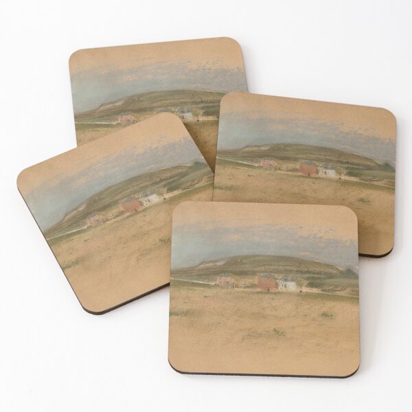 Item preview, Maisons Au Pied Dune Falaise by Edgar Degas: Serene Coastal Landscape designed and sold by artofuniverse.