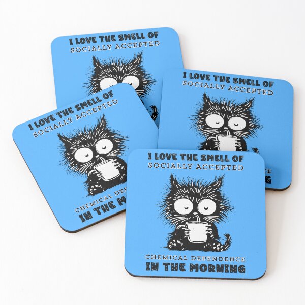 Item preview, Coffee Humor Cat Meme designed and sold by SaltedBeachPaperie.
