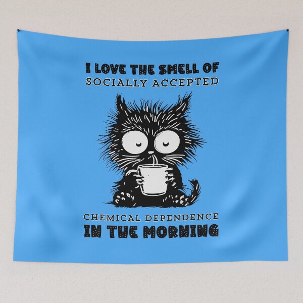 Item preview, Coffee Humor Cat Meme designed and sold by SaltedBeachPaperie.