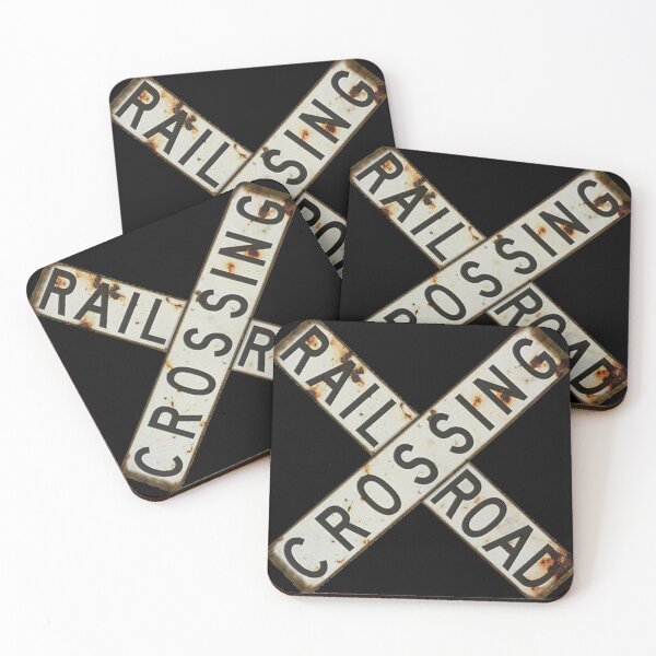 Item preview, Vintage Sign - RAIL ROAD CROSSING designed and sold by WhiteShirtGuy.