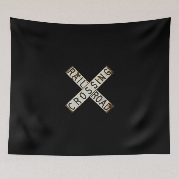 Item preview, Vintage Sign - RAIL ROAD CROSSING designed and sold by WhiteShirtGuy.