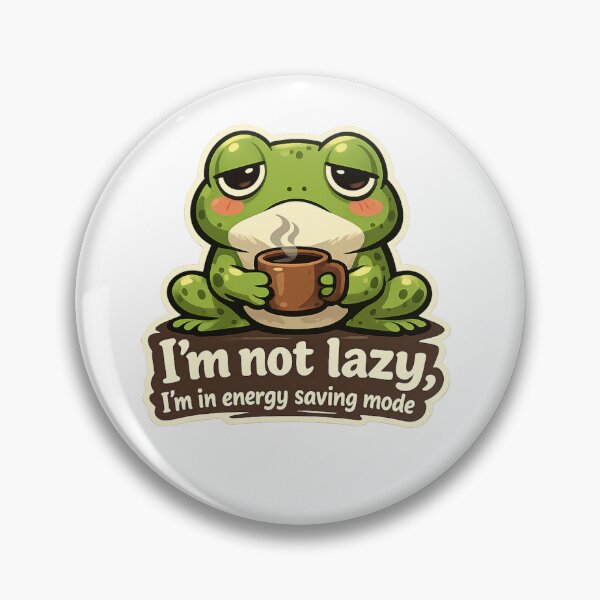 Item preview, Funny Frog Energy Saving Mode – Cute Lazy Humor Coffee Design designed and sold by MKCREAS.