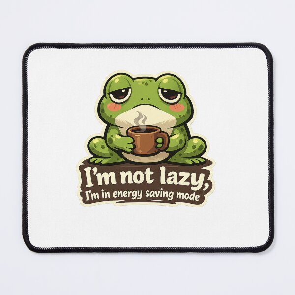 Item preview, Funny Frog Energy Saving Mode – Cute Lazy Humor Coffee Design designed and sold by MKCREAS.