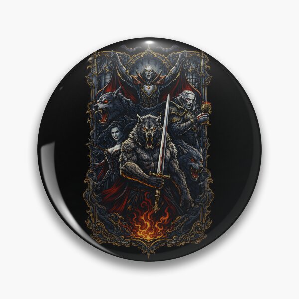 Item preview, Dracula’s Nightfall – Gothic Vampire & Werewolf Dark Fantasy Art designed and sold by Otaku Style.