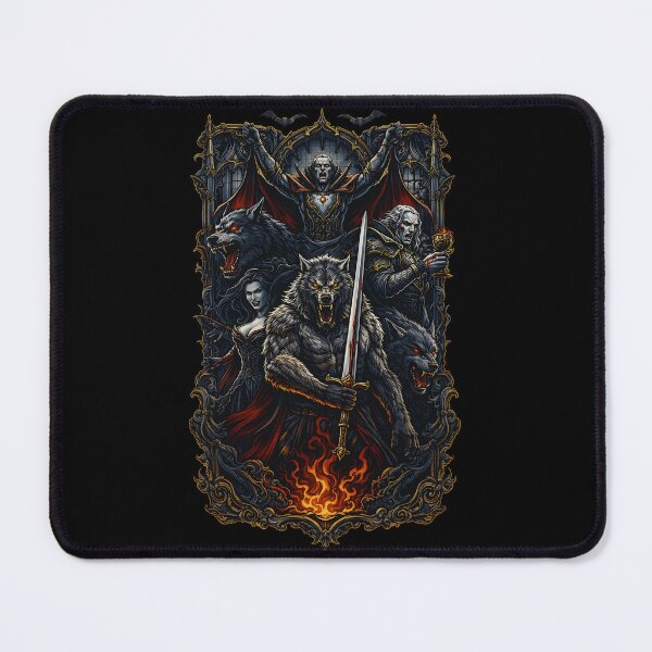 Item preview, Dracula’s Nightfall – Gothic Vampire & Werewolf Dark Fantasy Art designed and sold by Otaku Style.