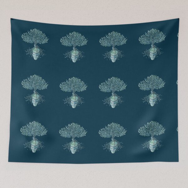 Item preview, Tree of Knowledge - Books Growing Into Nature Illustration. designed and sold by LunaPrintCo.