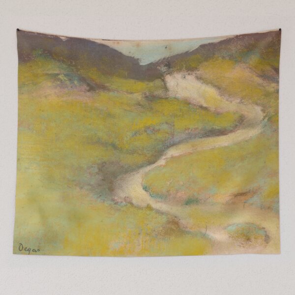Item preview, Pathway in a Field by Edgar Degas: Dreamy Impressionist Landscape Poster designed and sold by artofuniverse.