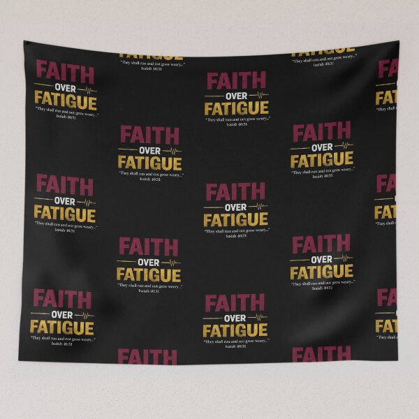 Item preview, FAITH OVER FATIGUE — Isaiah 40:31 designed and sold by Faith In Black Designs.