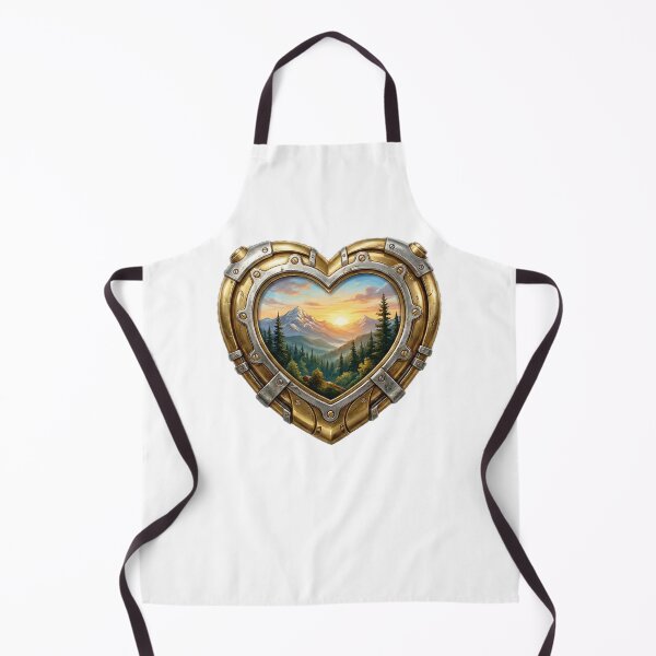 Item preview, Godna Mechanical Gold Heart Mountain Sunset Landscape designed and sold by GODNA.