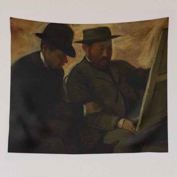 Item preview, Paul Lafond and Alphonse Cherfils by Edgar Degas: Moody Impressionist Interior designed and sold by artofuniverse.