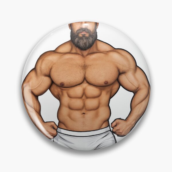 Item preview, Muscular Bodybuilder in White Shorts – Power and Strength Defined - #126 designed and sold by ForeverPrintsOK.