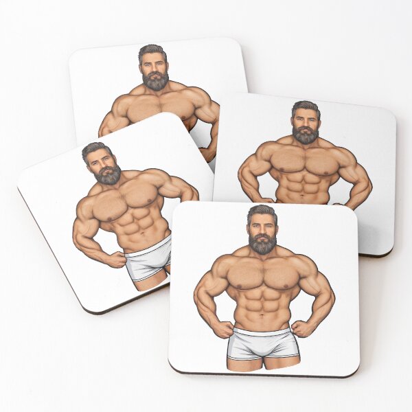 Item preview, Muscular Bodybuilder in White Shorts – Power and Strength Defined - #126 designed and sold by ForeverPrintsOK.