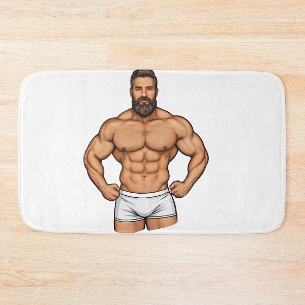 Item preview, Muscular Bodybuilder in White Shorts – Power and Strength Defined - #126 designed and sold by ForeverPrintsOK.