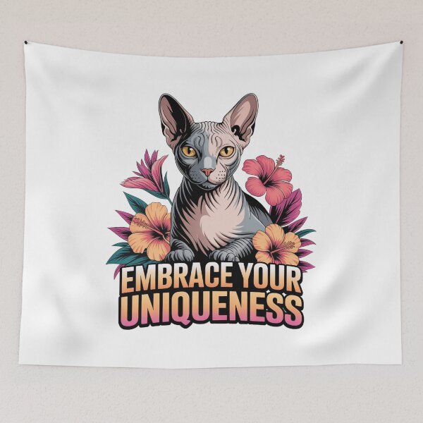 Item preview, Embrace Your Uniqueness Sphynx designed and sold by J-CCreations.