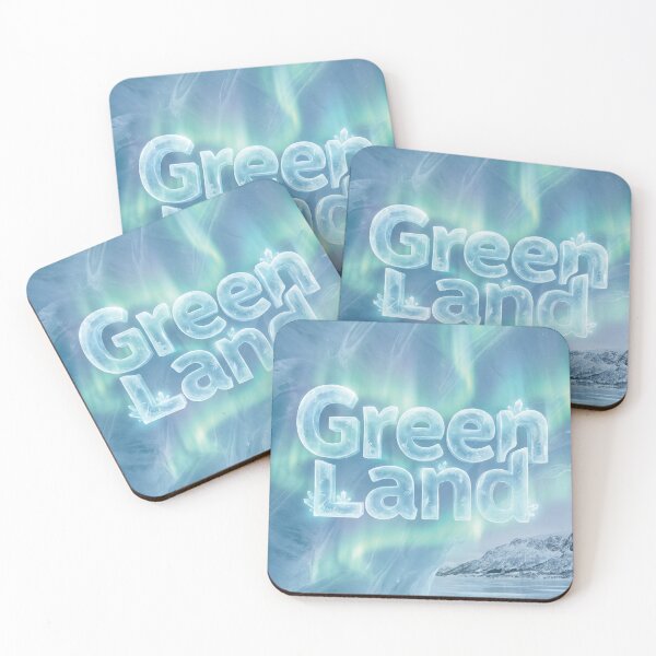 Item preview, Greenland Icy 3D Text Aurora Borealis Art designed and sold by DGtaLrtcom.