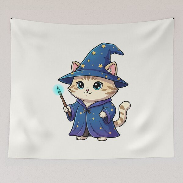 Item preview, Cute Wizard Cat designed and sold by HoopeStylee.