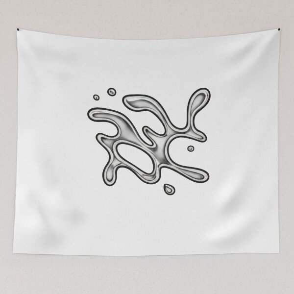 Item preview, Abstract liquid metal logo in Y2K style designed and sold by Rebel-Youth.