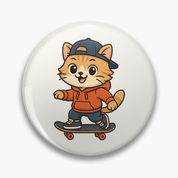 Item preview, Cute Skater Cat designed and sold by HoopeStylee.