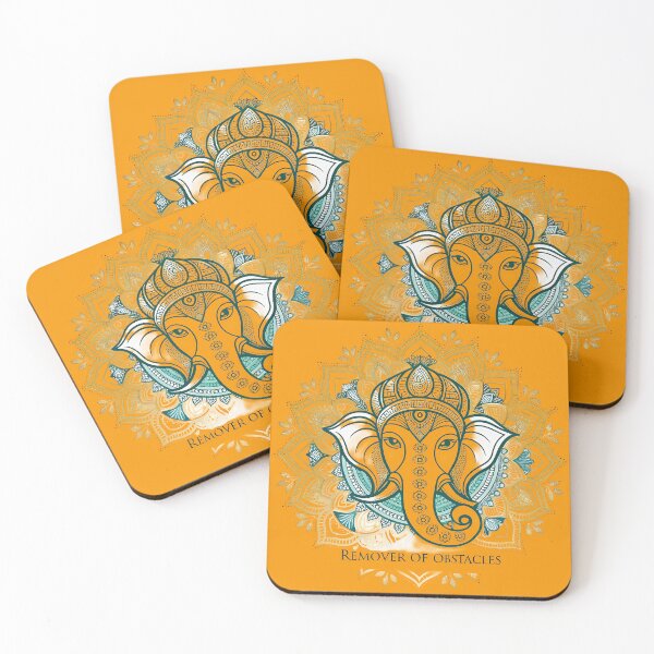 Item preview, Golden Mandala Ganesha - Remover of Obstacles designed and sold by Karma Arts.