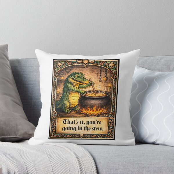 Item preview, That’s It, You’re Going in the Stew – Dark Humor Crocodile Art designed and sold by Senkov.