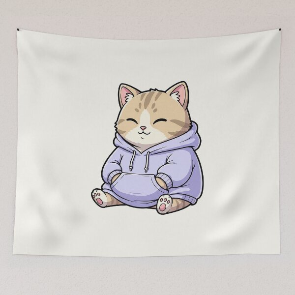 Item preview, Relaxed Cute Cat designed and sold by HoopeStylee.