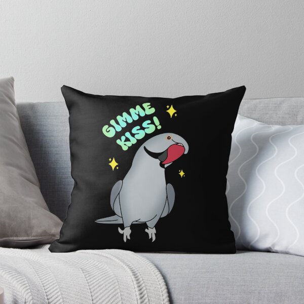 Item preview, gimme kiss - grey indian ringneck designed and sold by FandomizedRose.