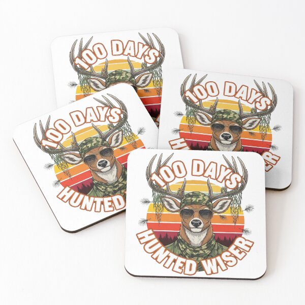 Item preview, Deer Hunted 100 Days Wiser Camo Shades Retro Forest designed and sold by JaaCreativeShop.