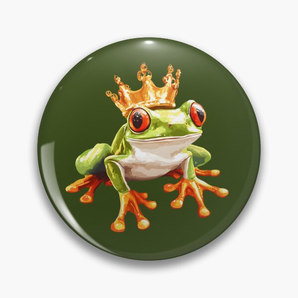 Item preview, Frog №20 Royal Red-Eyed Tree Frog Prince with Gold Crown designed and sold by SyberGen.