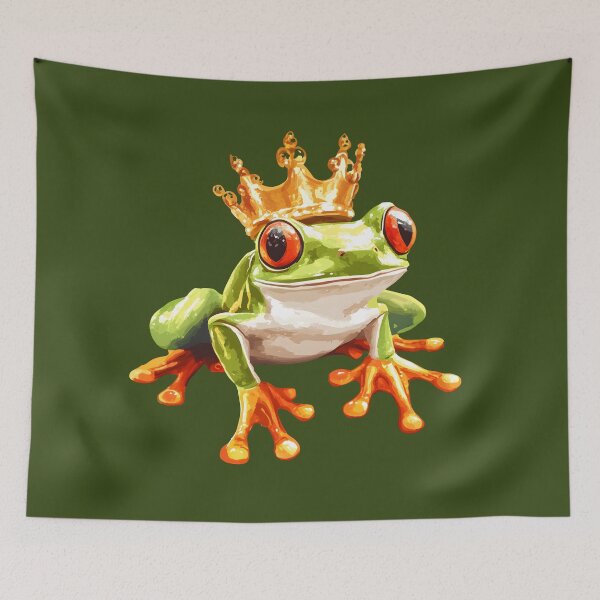 Item preview, Frog №20 Royal Red-Eyed Tree Frog Prince with Gold Crown designed and sold by SyberGen.