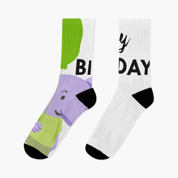 Item preview, Cute Purple Elephant Birthday Illustration | Kids Happy Birthday Gift designed and sold by Adappai.