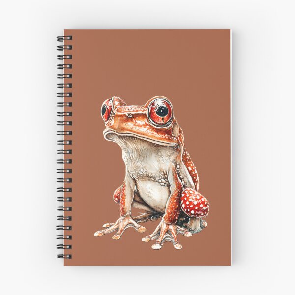 Item preview, Frog №9 Textured Orange Frog with Red Toadstool designed and sold by SyberGen.