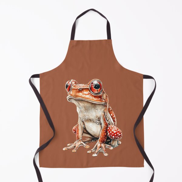Item preview, Frog №9 Textured Orange Frog with Red Toadstool designed and sold by SyberGen.
