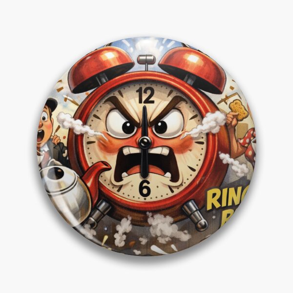 Item preview, Get Ready for the Tea Alarm – Funny British Tea Time Illustration designed and sold by GarnerSupplyCo.
