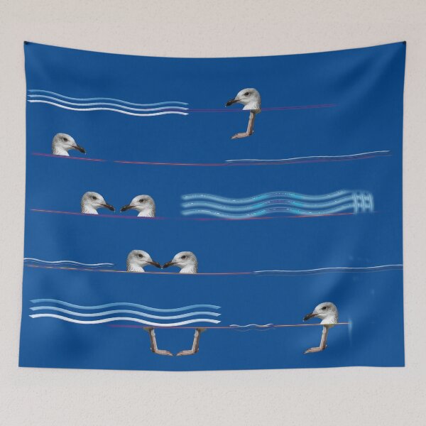 Item preview, Juvenile gull head and foot patterns on lines designed and sold by Alan-David.