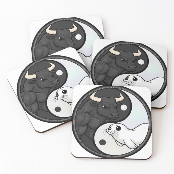 Item preview, Bull and Seal Yin Yang – Strength and Gentleness in Balance designed and sold by EJWorlds.