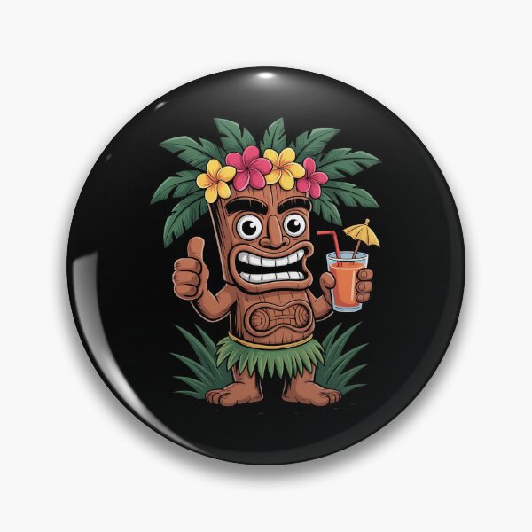 Item preview, tropical humor - beach party jokes - tiki puns - funny luau - drunk tiki - luau crew - tiki squad - hawaiian party - island vibe - grumpy tiki - funny drink - cocktail cartoon - tropical drink designed and sold by JansenGS.
