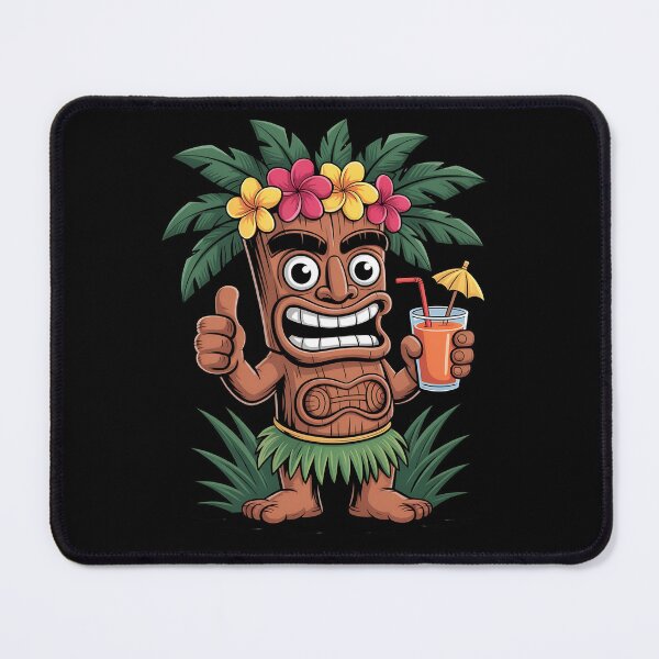 Item preview, tropical humor - beach party jokes - tiki puns - funny luau - drunk tiki - luau crew - tiki squad - hawaiian party - island vibe - grumpy tiki - funny drink - cocktail cartoon - tropical drink designed and sold by JansenGS.