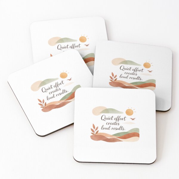 Item preview, Quiet Effort Creates Loud Results – Minimal Boho Motivational Quote Sticker designed and sold by ospreywear.